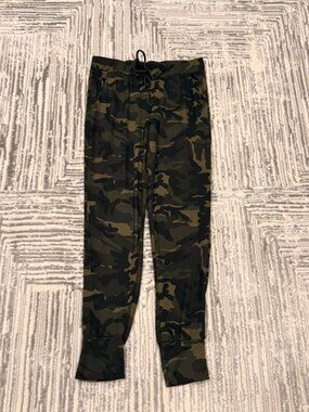 NEW May Pink women's small green/black camo joggers